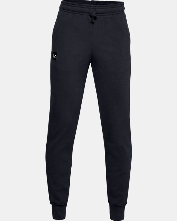 παντελονι Under Armour UA Rival Fleece για αγορια μαυρα / μαυρα ασπρα | jYeLlQqfSEc