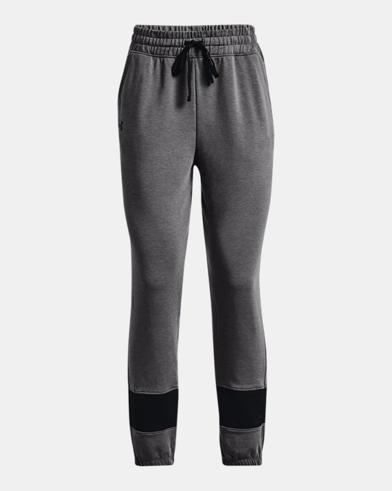 παντελονι Under Armour UA Rival Terry Colorblock γυναικεια γκρι / μαυρα | 2Tja1VKSZUv