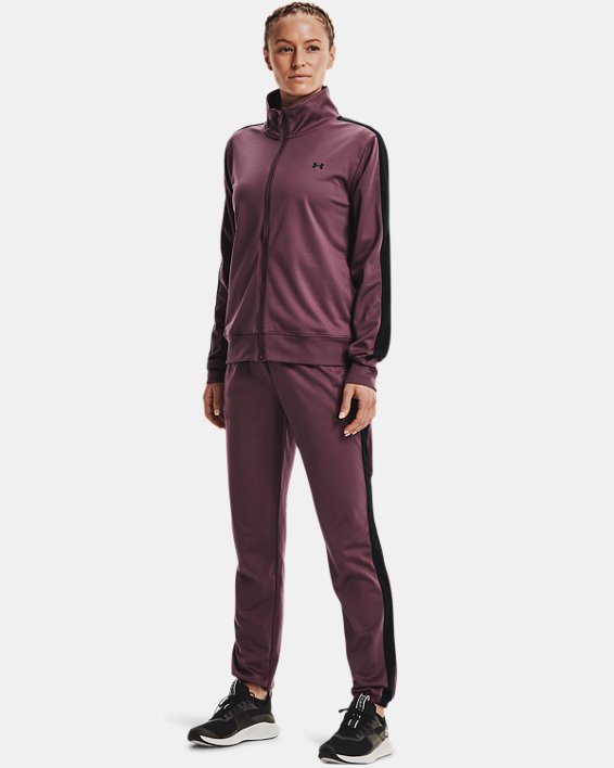 παντελονι Under Armour UA Tricot Tracksuit γυναικεια γκρι μωβ / μαυρα | pmbYGn7wCva