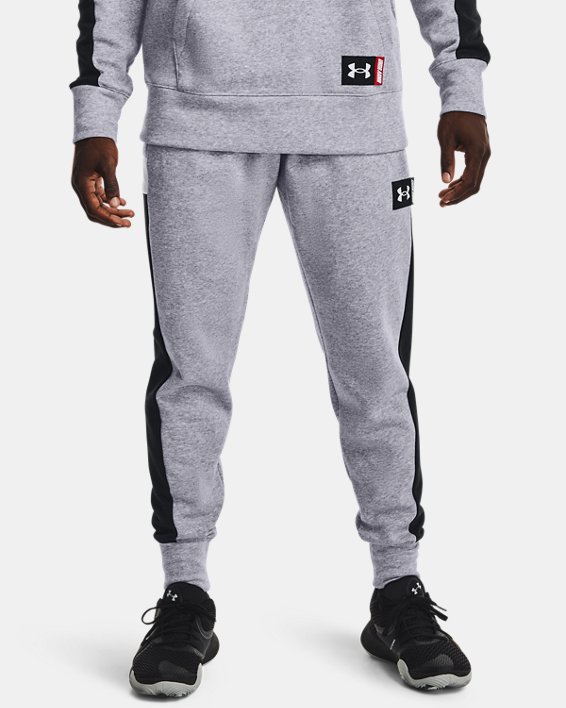παντελονι jogger Under Armour UA Baseline Fleece ανδρικα γκρι μαυρα | Fld4eXGiYxP