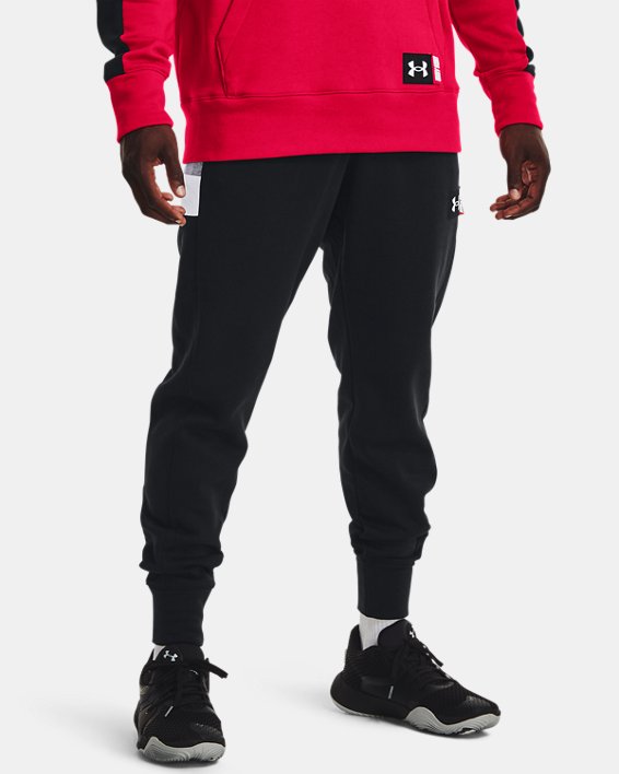 παντελονι jogger Under Armour UA Baseline Fleece ανδρικα μαυρα / γκρι ανοιχτο | vH6pWUjiBck