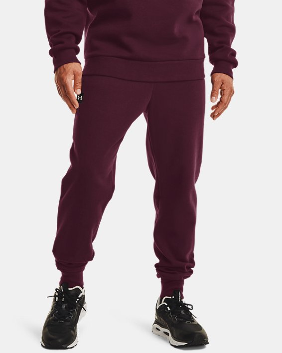 παντελονι jogger Under Armour UA Rival Fleece ανδρικα σκούρο μπορντο / μαυρα ασπρα | QtCFXb5ADOb