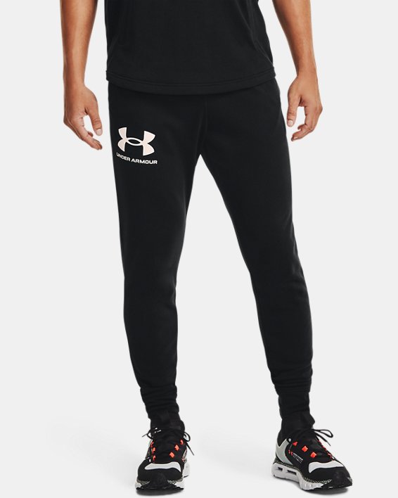 παντελονι jogger Under Armour UA Rival Terry ανδρικα μαυρα / μαυρα ασπρα | 17I7VTBBOEH