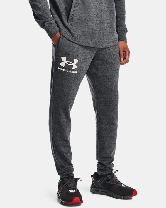 παντελονι jogger Under Armour UA Rival Terry ανδρικα γκρι / μαυρα ασπρα | 48YTyApiwxd