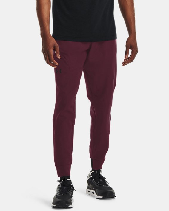 παντελονι jogger Under Armour UA Unstoppable ανδρικα σκούρο μπορντο / μαυρα | fbcGctkjtV7