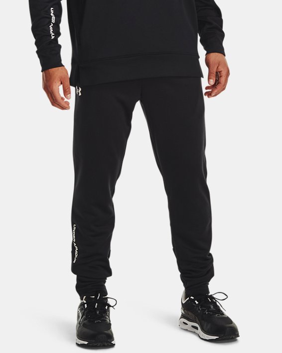 παντελονι για τρεξιμο Under Armour UA Armour Terry ανδρικα μαυρα / ασπρα | 3pjROVMrpBn