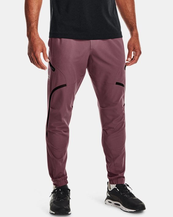 παντελονι για τρεξιμο Under Armour UA Unstoppable Cargo ανδρικα γκρι μωβ / μαυρα | exdLLOv87GA