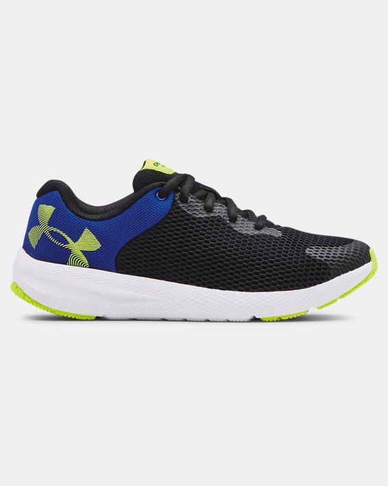 παπουτσια για τρεξιμο Under Armour Grade School UA Charged Pursuit 2 Big Logo για αγορια μαυρα / ασπ