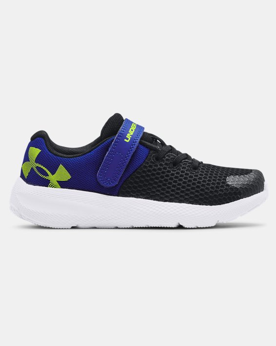 παπουτσια για τρεξιμο Under Armour Pre-School UA Pursuit 2 AC Big Logo για αγορια μαυρα / ασπρα | 6x