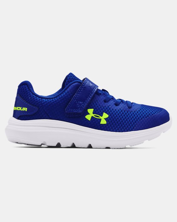 παπουτσια για τρεξιμο Under Armour Pre-School UA Surge 2 AC για αγορια μπλε ρουά / ασπρα | f7VijIkK1