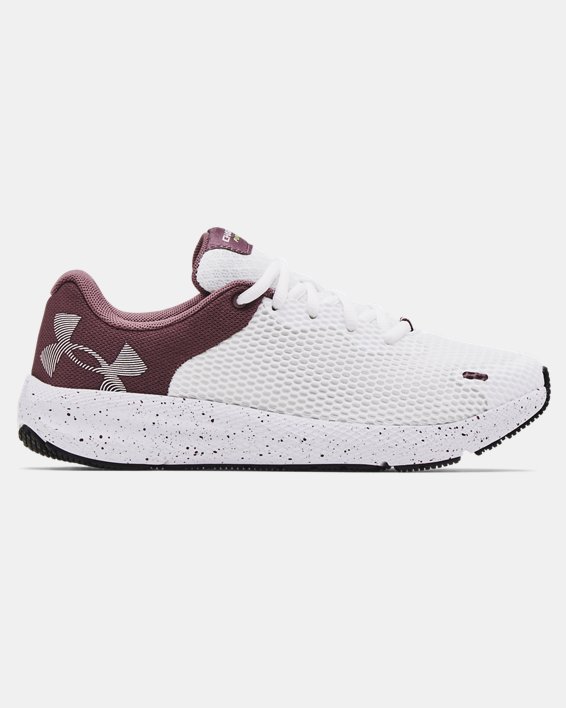 παπουτσια για τρεξιμο Under Armour UA Charged Pursuit 2 Big Logo Speckle γυναικεια ασπρα / γκρι μωβ
