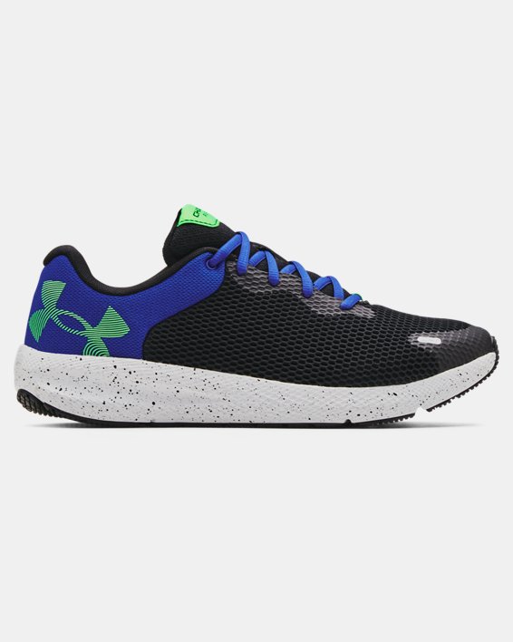 παπουτσια για τρεξιμο Under Armour UA Charged Pursuit 2 Big Logo Speckle ανδρικα μαυρα / γκρι | RO9H