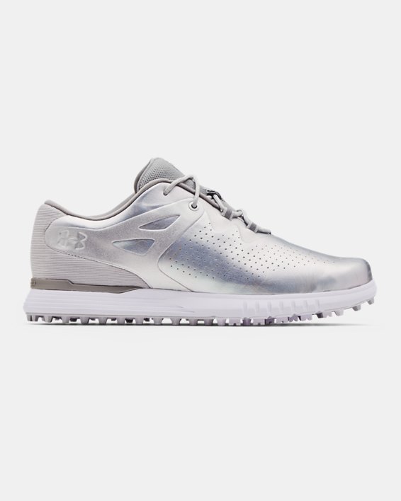 παπουτσια γκολφ Under Armour UA Charged Breathe Spikeless γυναικεια ασπρα / μεταλλικός ασημι | 1hzid