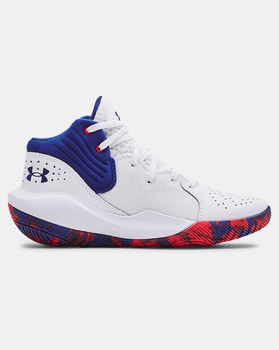 παπουτσια μπασκετ Under Armour Grade School UA Jet '21 για αγορια ασπρα / μπλε ρουά | rDATq5vsfYb