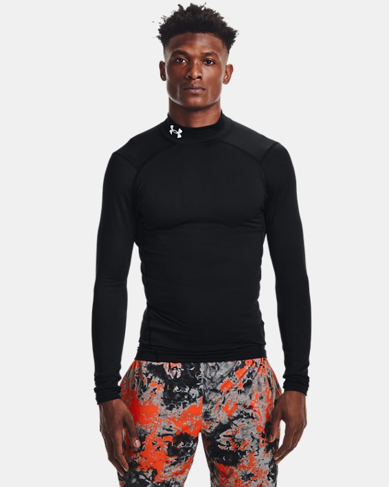 ρουχα για τρεξιμο Under Armour ColdGear® Compression Mock ανδρικα μαυρα / ασπρα | 6pBHOQFCW2q