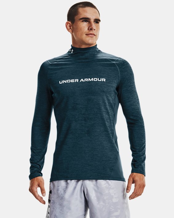 ρουχα για τρεξιμο Under Armour ColdGear® Fitted Twist Mock ανδρικα μπλε | 9WFBoZuNeYD