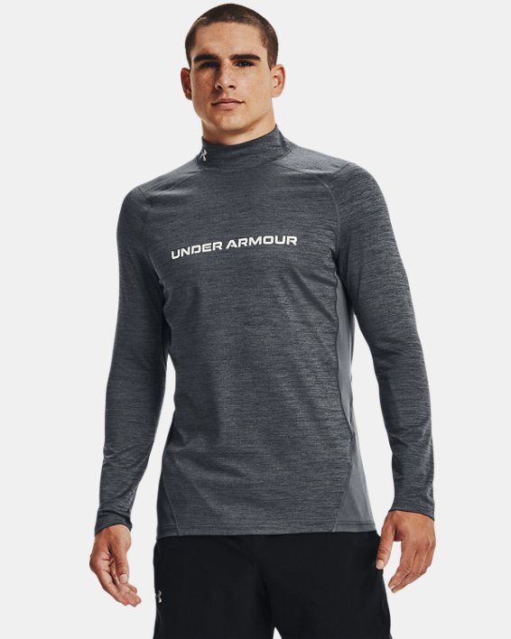 ρουχα για τρεξιμο Under Armour ColdGear® Fitted Twist Mock ανδρικα γκρι | bNLXhJ1nh8G
