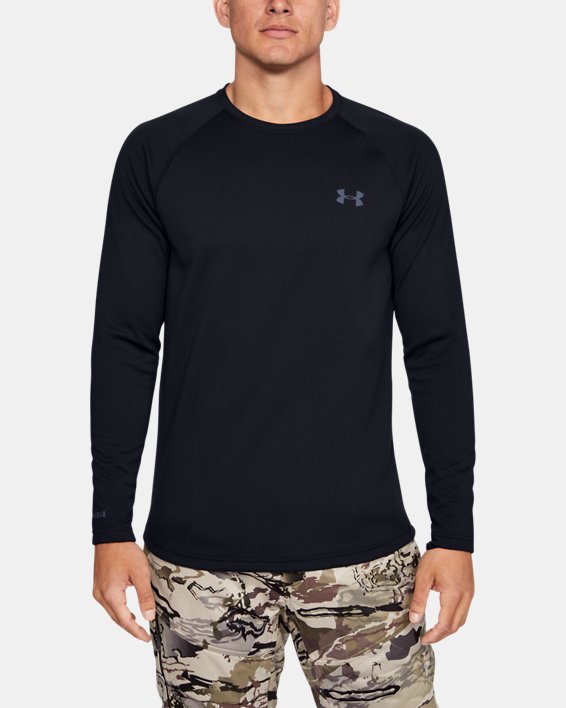 ρουχα για τρεξιμο Under Armour ColdGear® Base 4.0 Crew ανδρικα μαυρα / γκρι | uuTxAgavku2