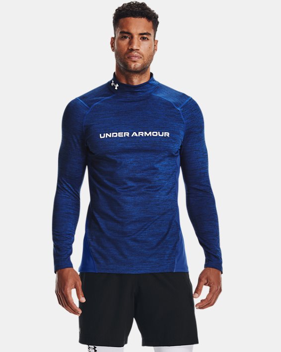 ρουχα για τρεξιμο Under Armour ColdGear® Fitted Twist Mock ανδρικα μπλε | xxEIaB419lN