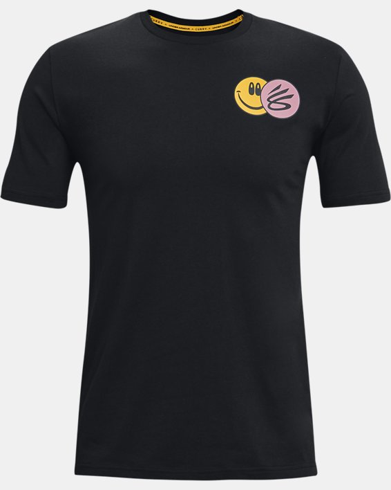 ρουχα για τρεξιμο Under Armour Curry Hoop Vibes T-Shirt ανδρικα μαυρα / μωβ | xB8XsvVUMz7