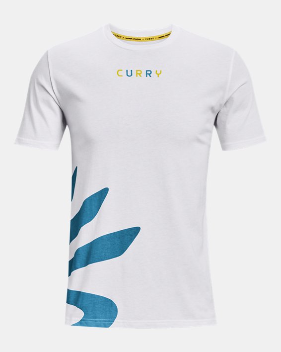 ρουχα για τρεξιμο Under Armour Curry Ultra Splash T-Shirt ανδρικα ασπρα / μπλε | YM7ciiVT1RA