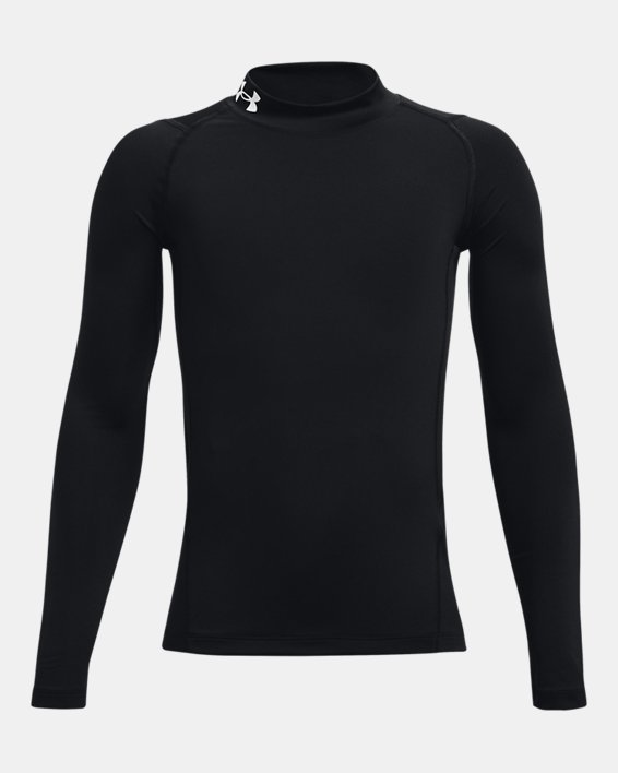 ρουχα για τρεξιμο Under Armour HeatGear Mock για αγορια μαυρα / ασπρα | Qfcc3fsogRJ