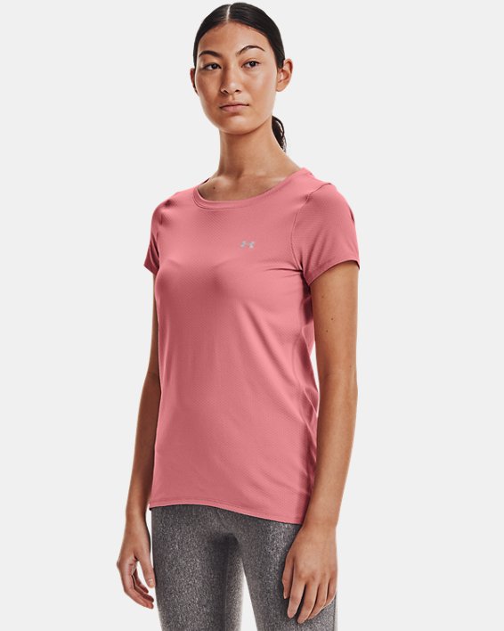 ρουχα για τρεξιμο Under Armour HeatGear® Armour γυναικεια ροζ / μεταλλικός ασημι | Bx614ARQ8Ll