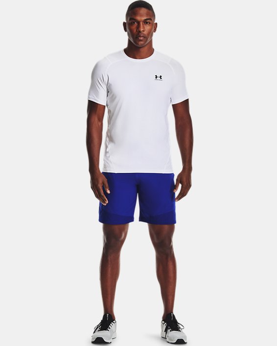 ρουχα για τρεξιμο Under Armour HeatGear® Armour Fitted ανδρικα ασπρα / μαυρα | EWDw93QGH8L
