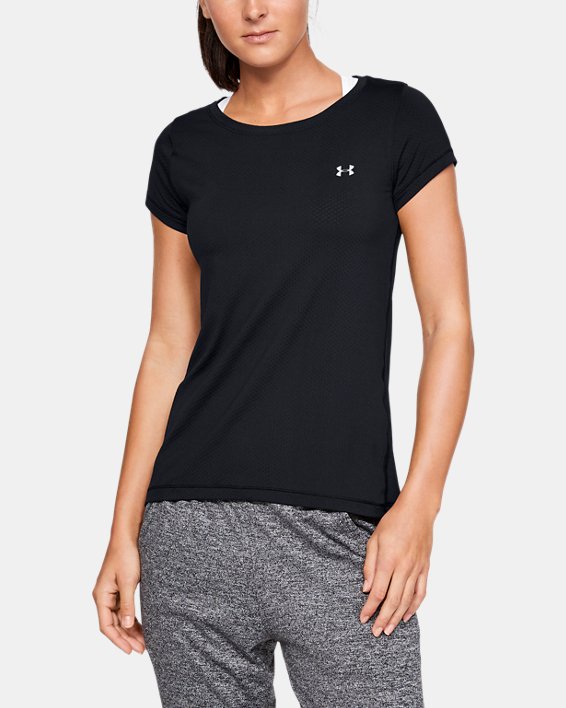 ρουχα για τρεξιμο Under Armour HeatGear® Armour γυναικεια μαυρα / μεταλλικός ασημι | Iji1VGY659A