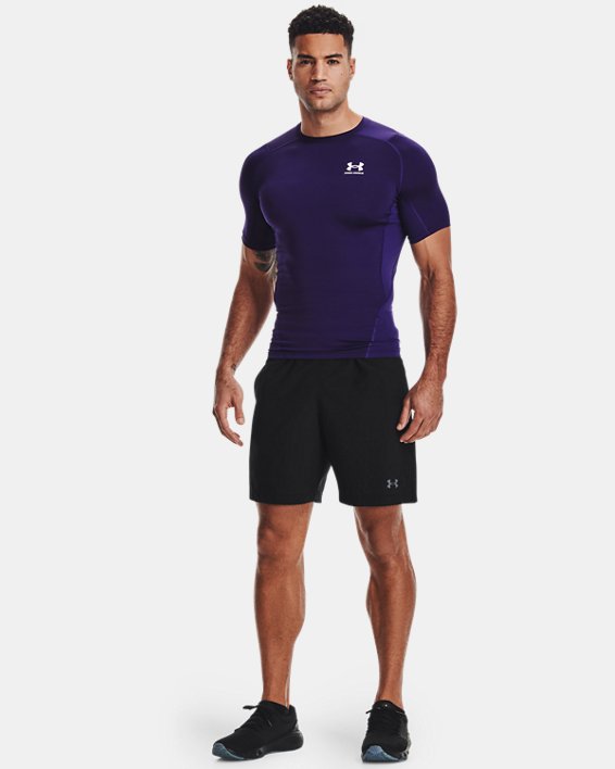 ρουχα για τρεξιμο Under Armour HeatGear® Armour ανδρικα μωβ / ασπρα | UuUjFItVjj3