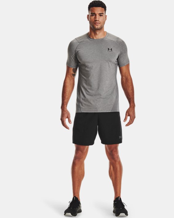 ρουχα για τρεξιμο Under Armour HeatGear® Armour Fitted ανδρικα σκούρο γκρι / μαυρα | aA6wI9Z45vU
