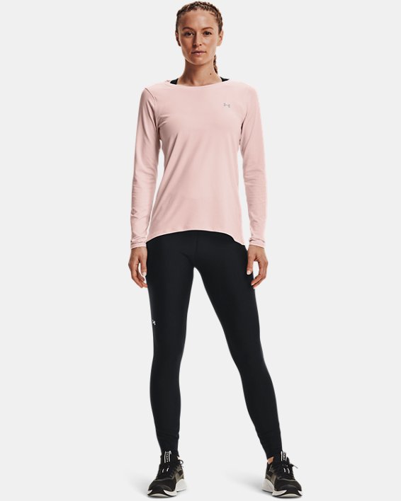 ρουχα για τρεξιμο Under Armour HeatGear® Armour γυναικεια ροζ / μεταλλικός ασημι | dBQyIvvNLBD