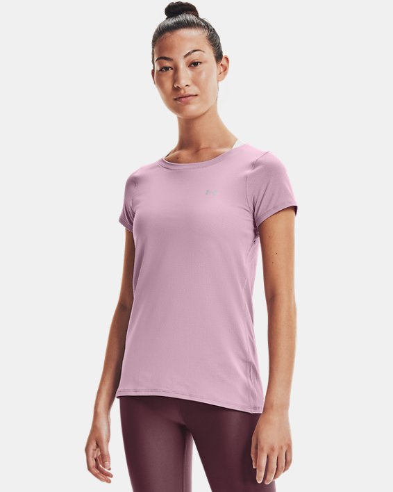 ρουχα για τρεξιμο Under Armour HeatGear® Armour γυναικεια μωβ ροζ / μεταλλικός ασημι | llLX9qNg7d5