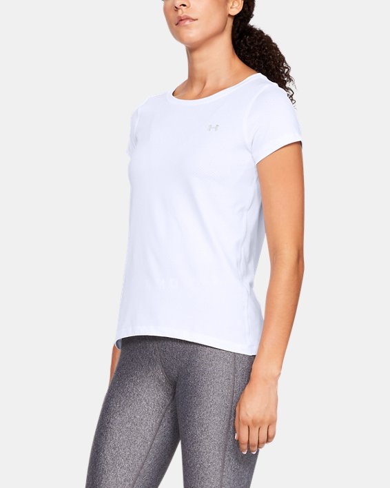 ρουχα για τρεξιμο Under Armour HeatGear® Armour γυναικεια ασπρα / μεταλλικός ασημι | pElSfBW4Jqy