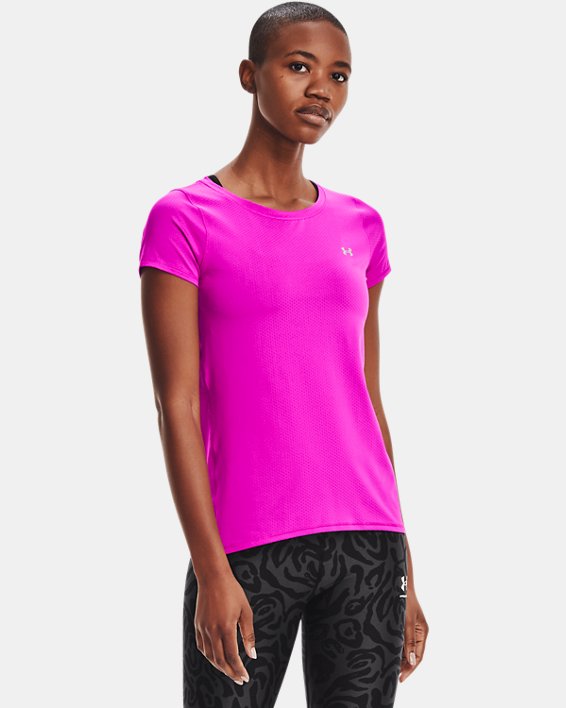 ρουχα για τρεξιμο Under Armour HeatGear® Armour γυναικεια ροζ / μεταλλικός ασημι | zEkz7lZKRMg