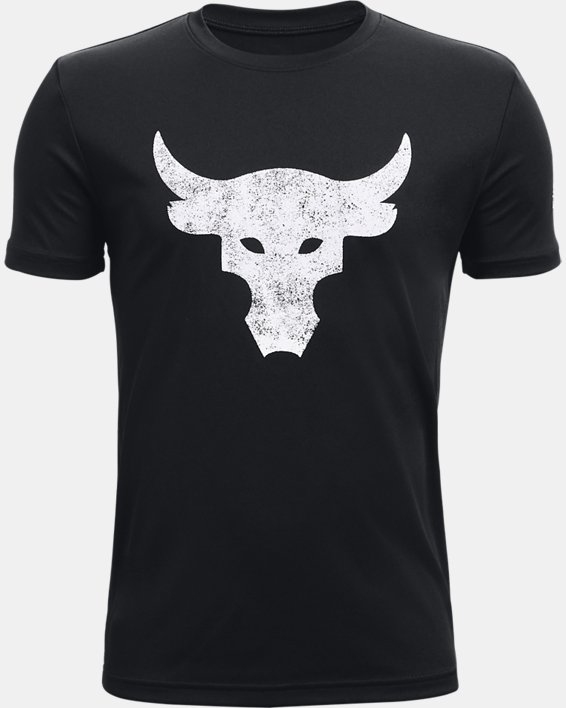 ρουχα για τρεξιμο Under Armour Project Rock Brahma Bull για αγορια μαυρα / ασπρα | Vxn9sq9Dvy3