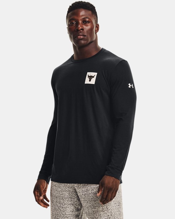 ρουχα για τρεξιμο Under Armour Project Rock Brahma Bull ανδρικα μαυρα / μαυρα ασπρα | tU7usqk47KY