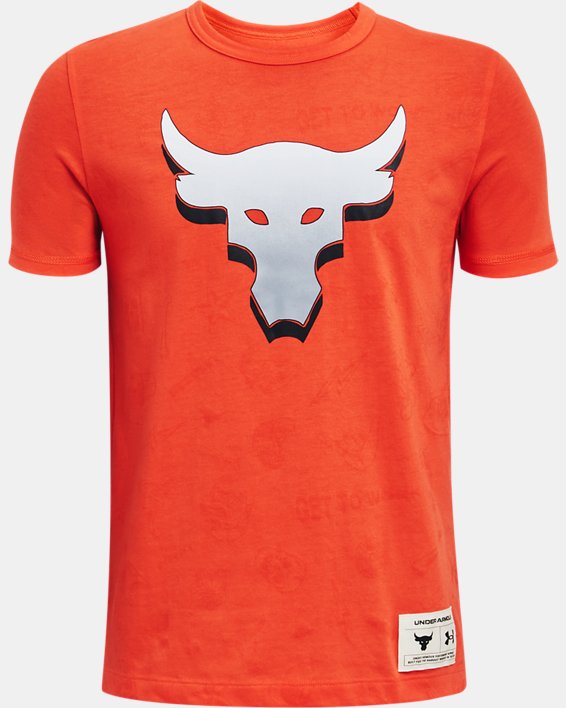 ρουχα για τρεξιμο Under Armour Project Rock Show Me Sweat για αγορια πορτοκαλι / μαυρα | vMT8CXEkfvn
