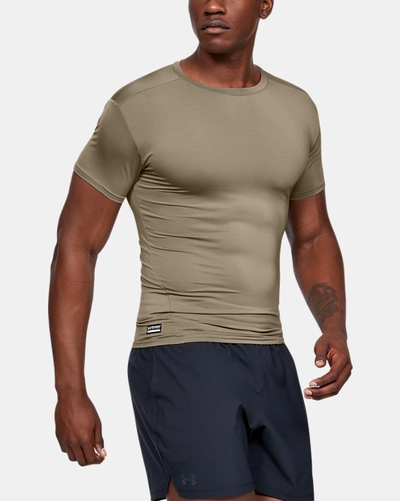 ρουχα για τρεξιμο Under Armour Tactical HeatGear® Compression T-Shirt ανδρικα καφε | RjwqKkE18O8