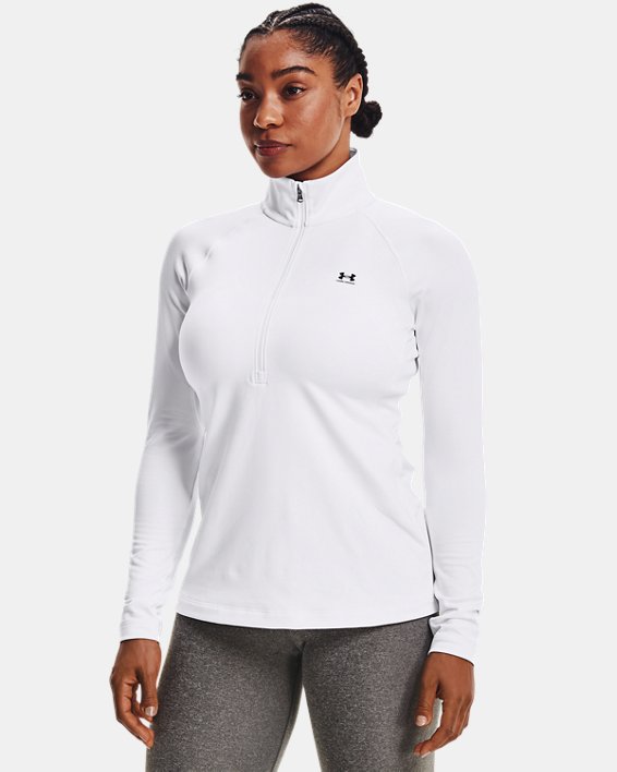 ρουχα για τρεξιμο Under Armour UA Authentics ColdGear® ¼ Zip γυναικεια ασπρα / μαυρα | o1rvHBsLlEK