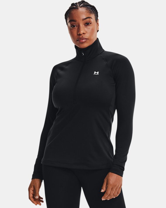 ρουχα για τρεξιμο Under Armour UA Authentics ColdGear® ¼ Zip γυναικεια μαυρα / ασπρα | pZAgk2knoiH