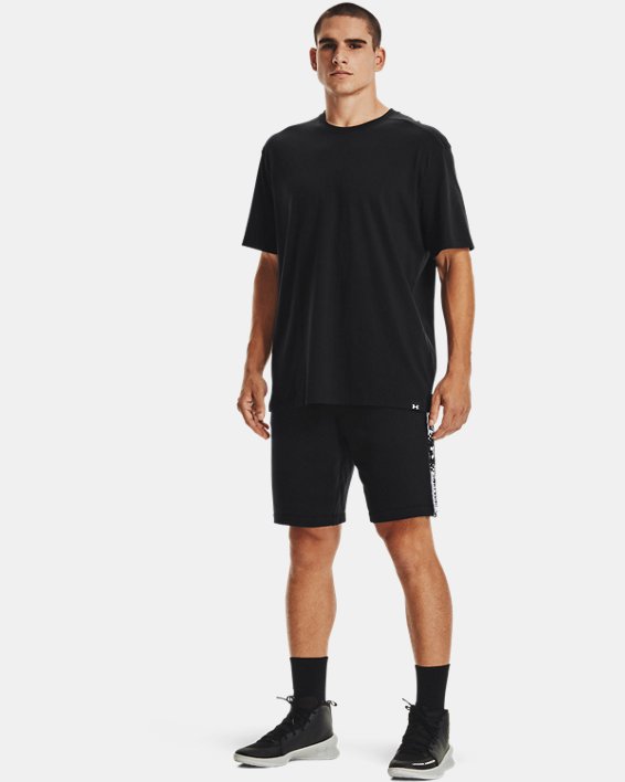 ρουχα για τρεξιμο Under Armour UA Baseline Essential T-Shirt ανδρικα μαυρα / ασπρα | CJYodq6Kbr2