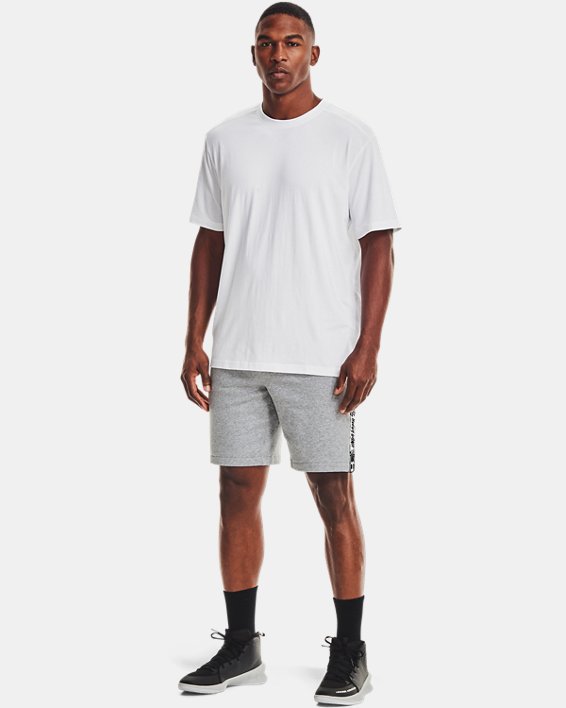 ρουχα για τρεξιμο Under Armour UA Baseline Essential T-Shirt ανδρικα ασπρα / μαυρα | Fc78Uo79JZ4