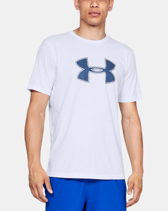 ρουχα για τρεξιμο Under Armour UA Big Logo T-Shirt ανδρικα ασπρα / μπλε ρουά | CjjKILB68wn