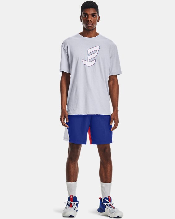 ρουχα για τρεξιμο Under Armour UA Embiid Logo T-Shirt ανδρικα γκρι ασπρα | M6xtIid4AFD