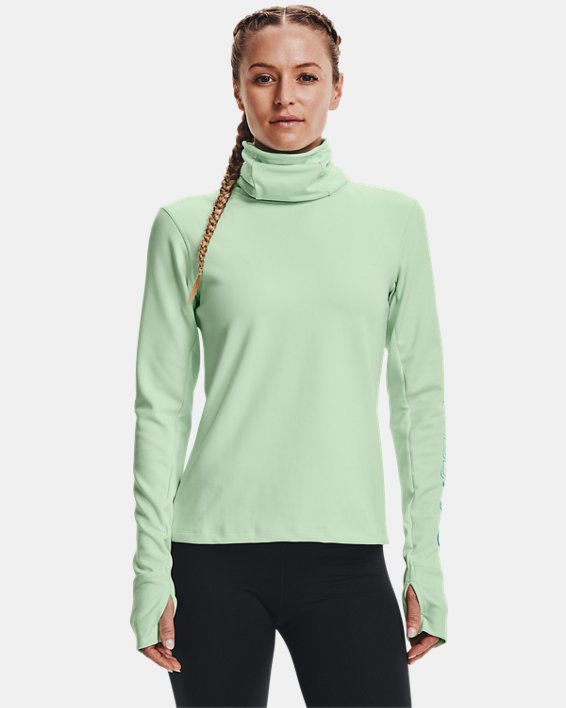 ρουχα για τρεξιμο Under Armour UA Empowered Funnel Neck γυναικεια ανοιχτο τυρκουάζ / μπλε | MGcqda1h