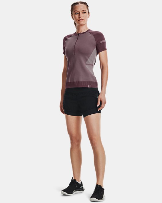 ρουχα για τρεξιμο Under Armour UA IntelliKnit ¼ Zip γυναικεια γκρι μωβ / γκρι | 7rn1VvOkqeX