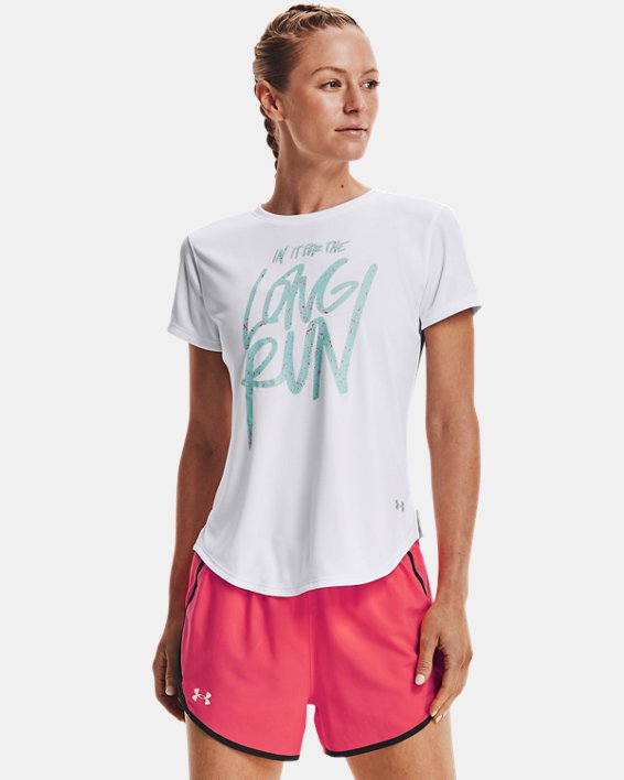 ρουχα για τρεξιμο Under Armour UA Long Run Graphic γυναικεια ασπρα / μπλε | qqhWpbd55rC