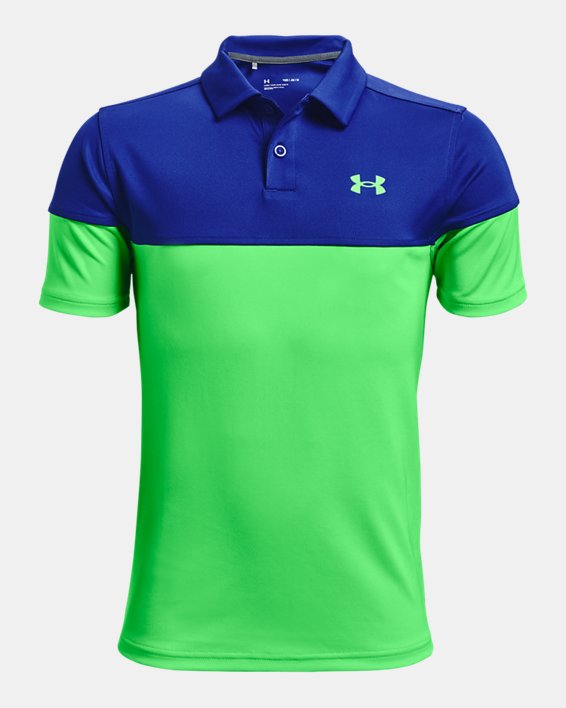 ρουχα για τρεξιμο Under Armour UA Performance Blocked για αγορια μπλε ρουά / πρασινο | KBoO8utKpFB