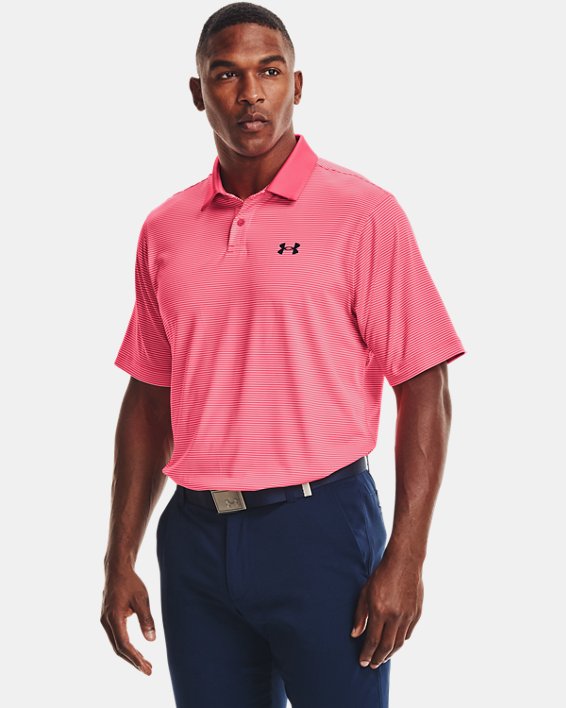 ρουχα για τρεξιμο Under Armour UA Performance Stripe ανδρικα ροζ / ασπρα | meQpPFB62cx